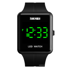 Reloj de plástico digital para hombre con pantalla luminosa de luz led skmei 1541 de moda